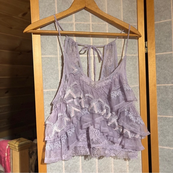 Free People In The Clouds Lace Layered Cami XS - Picture 7 of 12